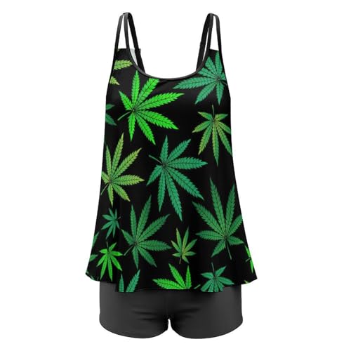 Plus Size Tankini Swimsuits for Women Two Piece Swimwear Set2