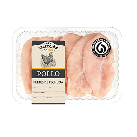 SELECCIÓN DE DIA filetes de pechuga de pollo bandeja (peso aprox. 450 gr)