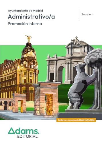 Portada de Administrativos del Ayuntamiento de Madrid. Promoción interna. Temario 1