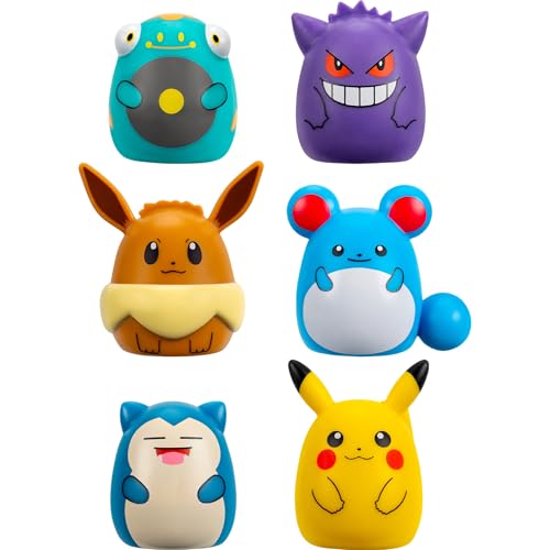 Squish-a-longs Pokémon Mini-Squish 6-Pack (Gengar, Pikachu, Snorlax, Eevee, Bellibolt, Marill) (Amazon Exclusive) - Image 3