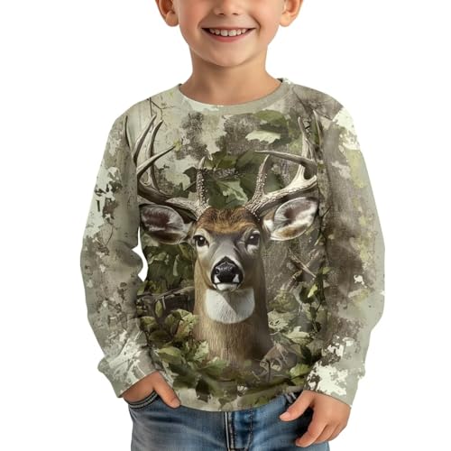 Image of Uourmeti Long Sleeve Tops for Boys Graphic T Shirts Teen Girls Active Pullover Tees