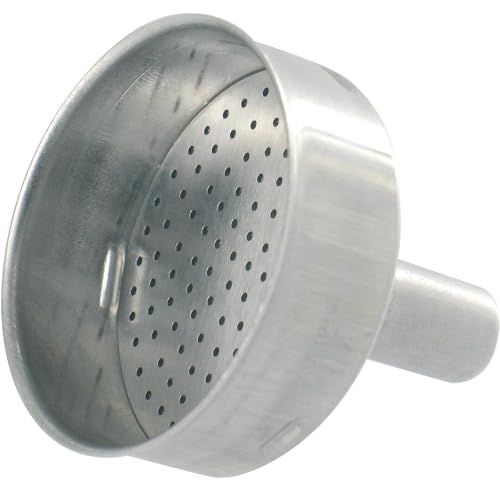 CABLEPELADO Embudo para cafetera Moka Italiana, Filtro de Cafetera Moka, Repuesto Cafetera, Recipiente de Café para Moka, aluminio, Diámetro 7.5 cm, Apto para cafeteras de 9 tazas CABLEPELADO Embudo para cafetera Moka Italiana, Filtro de Cafetera Moka, Repuesto Cafetera, Recipiente de Café para Moka, aluminio, Diámetro 7.5 cm, Apto para cafeteras de 9 tazas