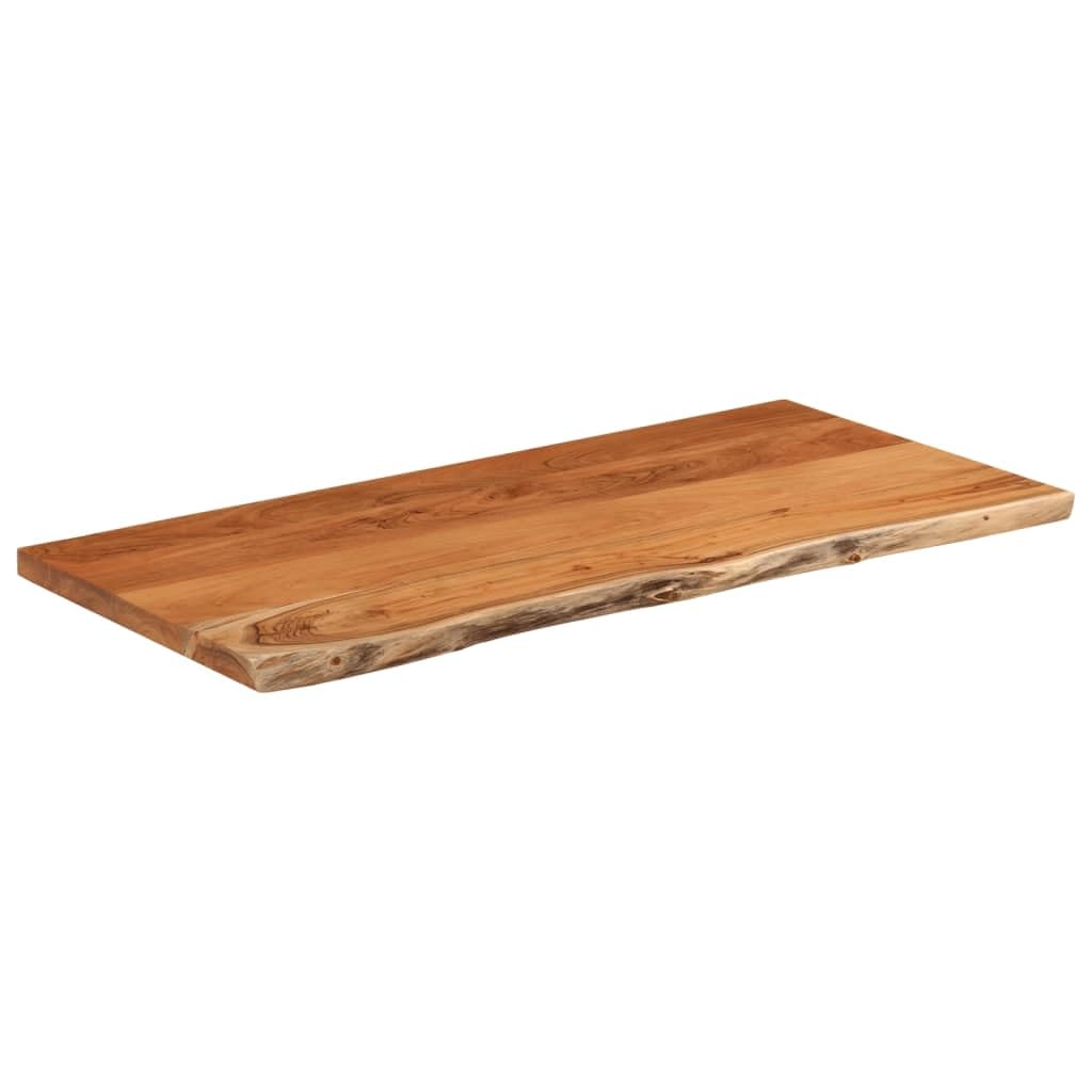 vidaXL Tablero Rectangular, Superficie de Mesa Auxiliar, Tablero de Repuesto, Superficie de Comedor, Madera de Acacia Borde Vivo 80x40x2,5 cm