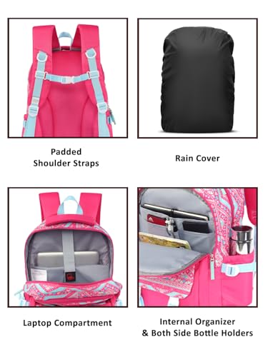 Image of Lavie Sport Lineplay Laptop Backpack | 36 Liters | Fits Upto 16 Inch | Laptop Compatiable | Rain Cover | Gift for Boys & Girls