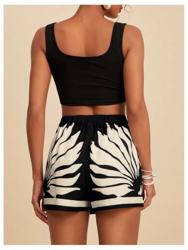 Image of SweatyRocks Women's Boho Mini Skirts Floral Shorts Tie Side Wrap Skorts