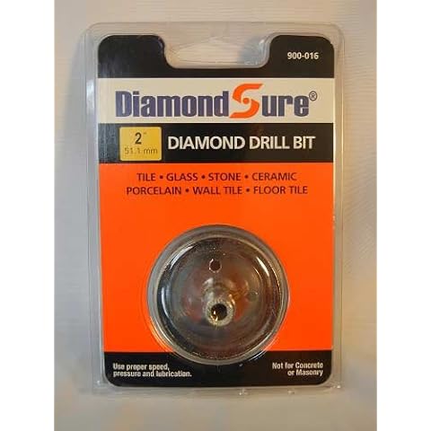 2" 51.1 mm DiamondSure Diamond Drill Bit Hole Saw for Glass, Tile, Granite, Ceramic, Porcelain, Stone Cover