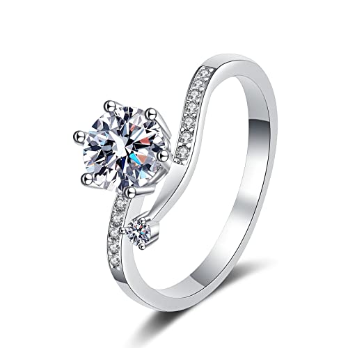Bague Moissanite Argent Idée Cadeau Anniversaire Femme Alliance KnSam