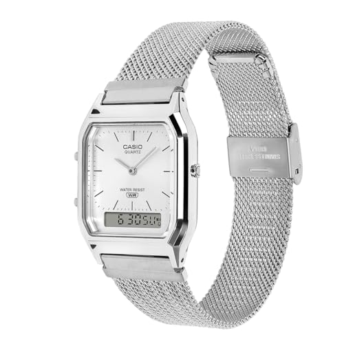Image of Casio Vintage AQ-230EM-7ADF Analog-Digital White Watch Unisex (D418)
