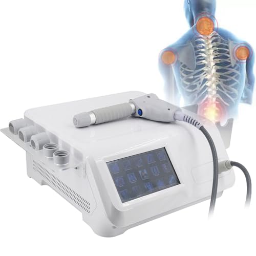 Lbxlhr Extracorporeal Shock Wave Machine Extracorporeal Shock Wave Machine, Professional ESWT E-D Electromagnetic Extracorporeal Shock Wave Therapy Machine Pain Relief Massager with 6 Massage Head