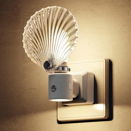 LOHAS-LED Luz nocturna de toma de noche, luz nocturna con detector de anochecer, blanco cálido 3000 K, rotación de 350 grados, luz nocturna regulable para habitación de los niños, pasillo, jaula de
