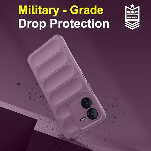 Image of amazon basics Back Case Cover for iQOO Z9x 5G | Compatible for iQOO Z9x 5G Back Cover | Liquid Silicon Magic Case with Camera Protection | Lavender