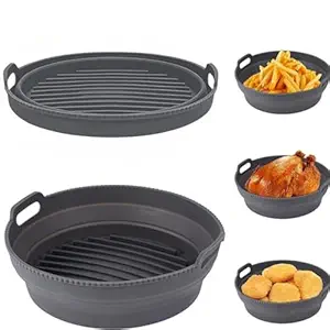 FiABLE Premium Silicone Airfryer Liner | 1 Collapsible 8.5 inch Airfryer Mould for Large Airfryers - Heat Resistant, FDA Certified - Airfryer Liner
