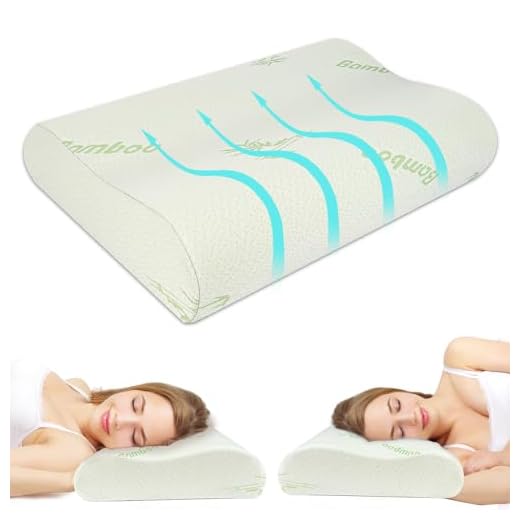 Ainiv Cuscino Cervicale per Dormire, Cuscino Memory Foam, Cuscino Ergonomico, per Chi Dorme Sul Fianco/Schiena/Stomaco