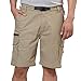 BC Clothing Mens Convertible Lightweight Comfort Stretch Cargo Pants Shorts (Khaki Tan, XX Large x 30L)