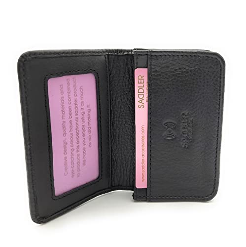Porte-cartes RFID en cuir noir un cadeau contemporain marquant avec sa boîte
