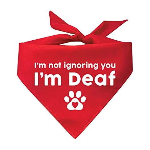 I'm Not Ignoring You I'm Deaf Triangle Dog Bandana (Assorted Colors) Cover