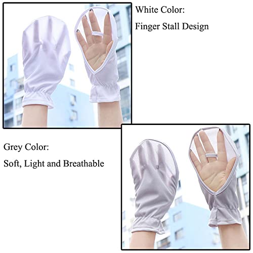 YehVeh 2 pares de luvas de proteção solar para as mãos, protetor UV, respirável, resfriamento, sem d