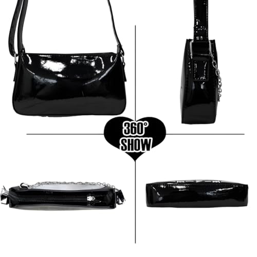 Grunge Y2K Gothic Vintage Kawaii Insert Extra Chain Decor Adjustable Cross-body Bag Ita Bag2