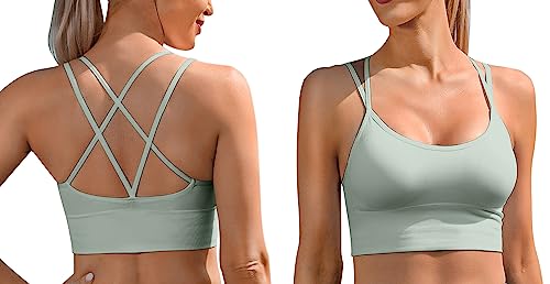 Image of Sykooria 3 Pack Strappy Sports Bra for Women Sexy Crisscross for Yoga Running Athletic Gym Workout Fitness Tank Tops