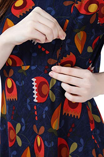 Image of AV2 Women's Viscose Regular Fit Maternity Maternity Wear Dress