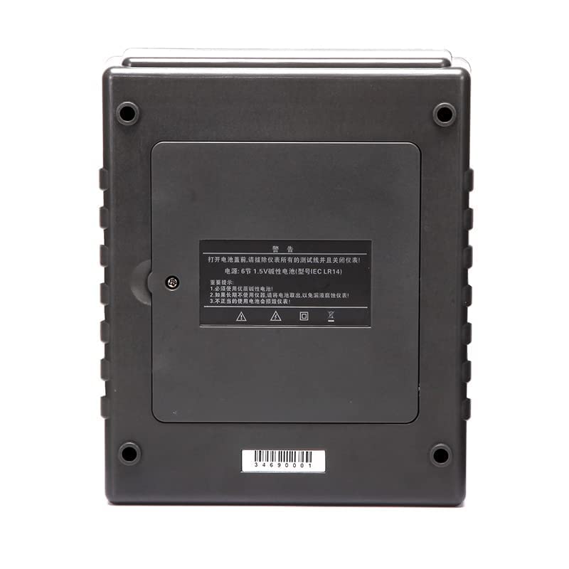 Megohmmeter Insulation Resistance Tester Meter Digital Insulation Resistance Measurement Equipment with Insulation Resistance Range 0.1MΩ to 400GΩ Maximum Capacitive Load 1uF