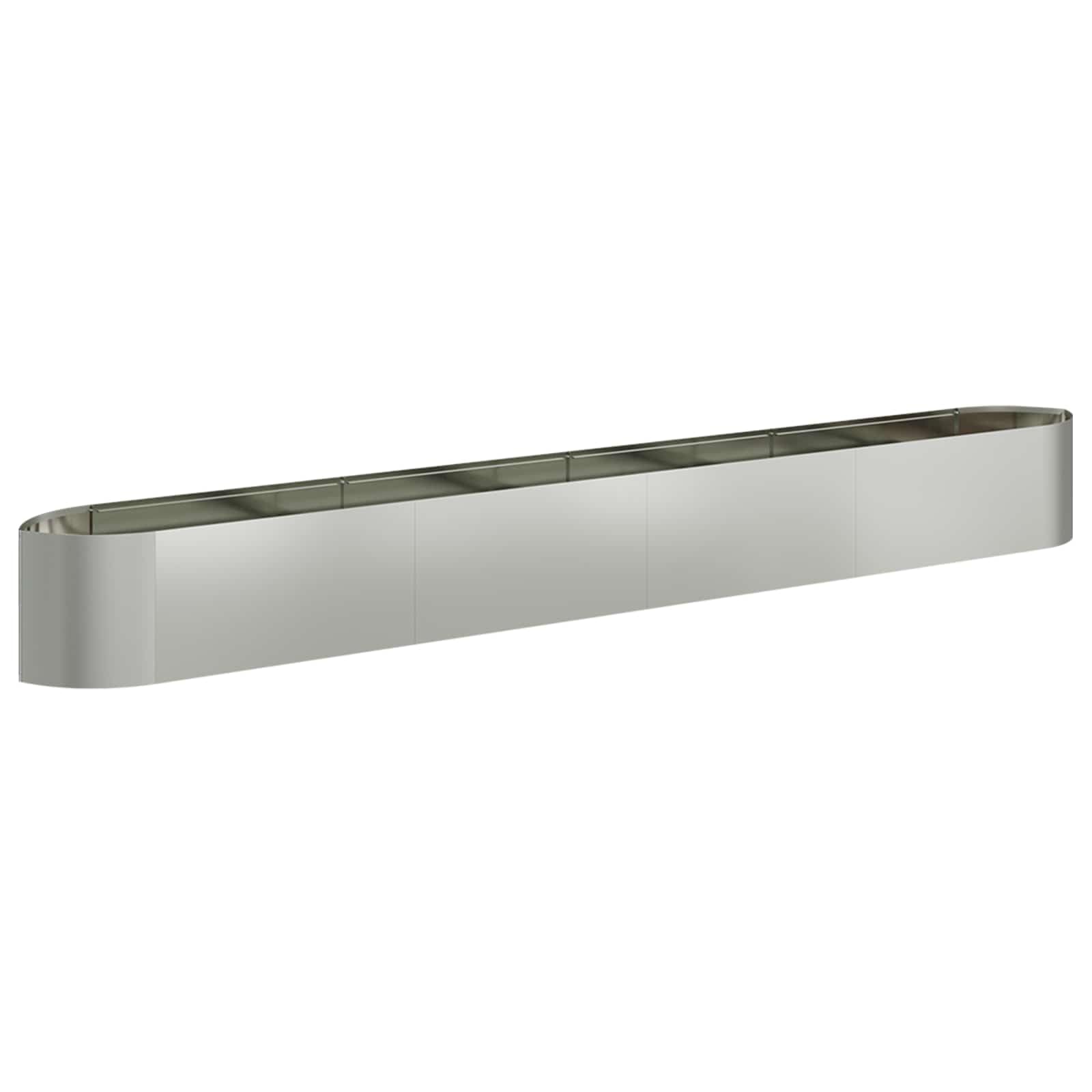 Bancal de metal galvanizado de 380 x 40 x 40 cm para jardín