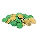 Lucky Leprechaun Plastic Coins (asstd green & gold)    (40/Pkg)