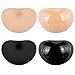 Melliex - 2 paia di cuscinetti autoadesivi per reggiseno, coppe push-up traspiranti e riutilizzabili Cuore nero + grano M