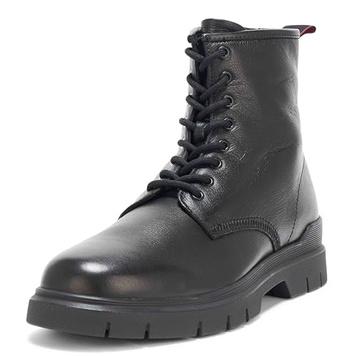 HUGO Men's Ryan Grain Leather Lace Up Half Boot Fashion