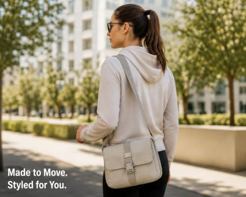 Image of Reebok Womens Small Crossbody Bag Lightweight Nylon Purse Adjustable Strap | Quilted Washed Fabric, Roomy Interior with Handy Pockets, Wear Over Shoulder or Across Body, Great for Daily Travel