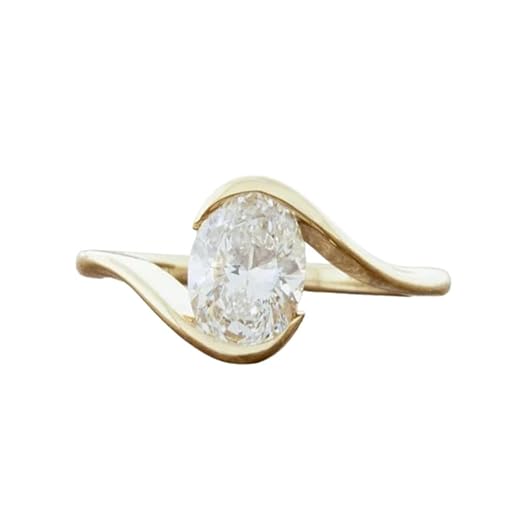 2 Ct Half Bezel Set Engagement Ring