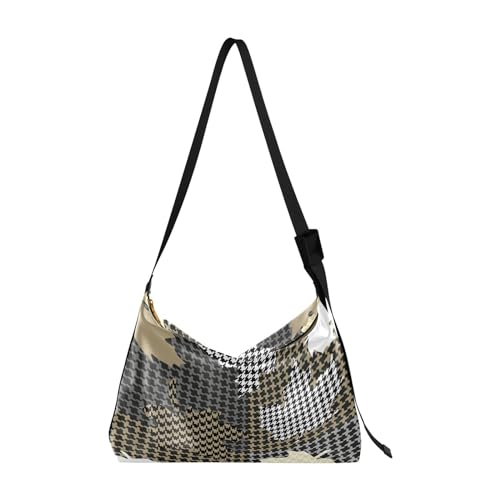 Bolso bandolera para adultos, moderno y moderno, para mujer, grande, elegante, diseño de hojas de arce, Varios colores, 1 size