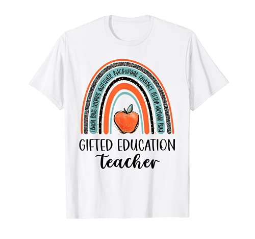 Boho Gifted Education Profesor Boho Rainbow Camiseta