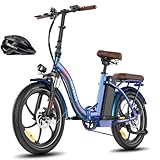 Fafrees [Oficial] Bicicleta Eléctrica F20+ Pro, 20 Pulgadas Plegable Bici Urbana Eléctrica, 250 W Fatbike, 22.5Ah Batería, Rango De 85-100KM, E-Bike para Adultos (Azul Aurora)