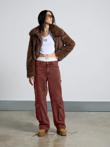 Image of GRECIILOOKS Baggy Jeans for Women | High Waist Wide Leg Stylish for Girls Trendy Women's Pant | Loose Jean for Women's | Jean for Womens