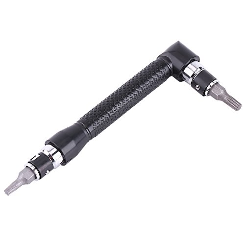 L-shaped Hex Socket Wrench, L-Shape 1/4 Inch Hex Socket Wrench Double Head with Various Screwdriver Bits Hand Tool 90 Degree Right Angle Screwdriver Adapter