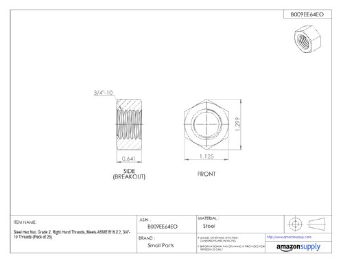 Écrou hexagonal acier galvanisé ASME B18.2.2 pour sécuriser vos installations extérieures