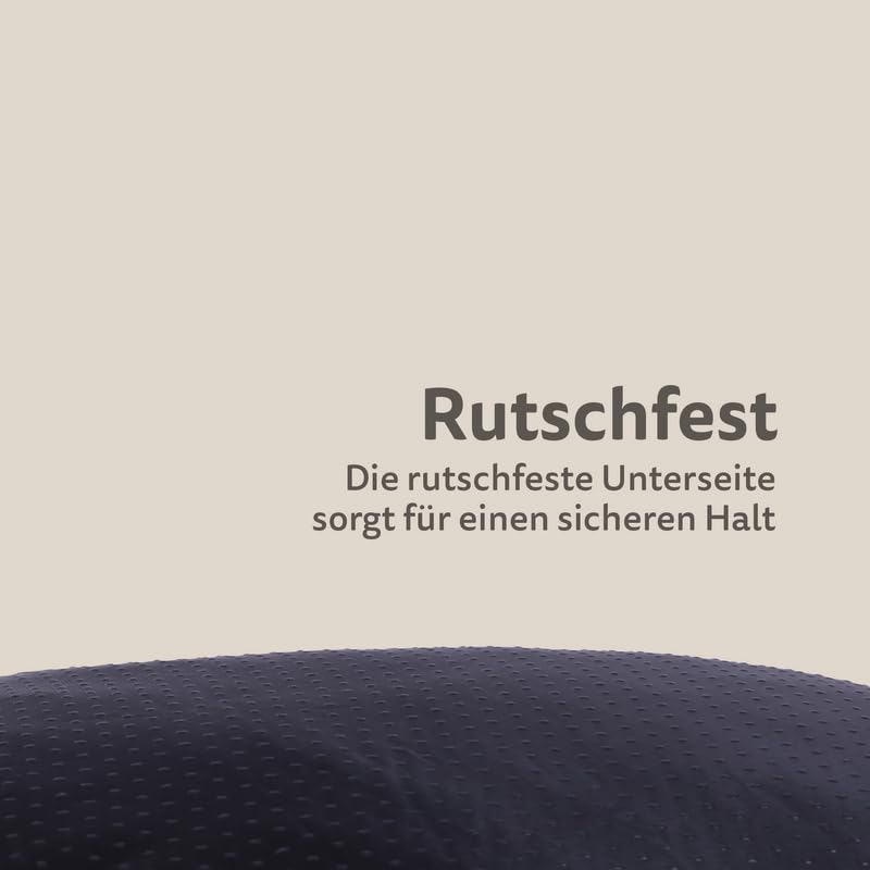 Bestlivings Haustierbett Fluffy Ø50cm (Beige) L - Hundekissen rund flauschig, Öko-Tex, rutschfest und waschbar - Hundebett Katzenbett Hunde & Katzen