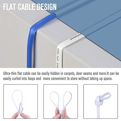 Cablegeeker 4456236 Cat 6 Ethernet Cable 5 Ft (5 Pack)(At A Cat5E Price But Higher Bandwidth) Flat Internet Network Cable thumb #4
