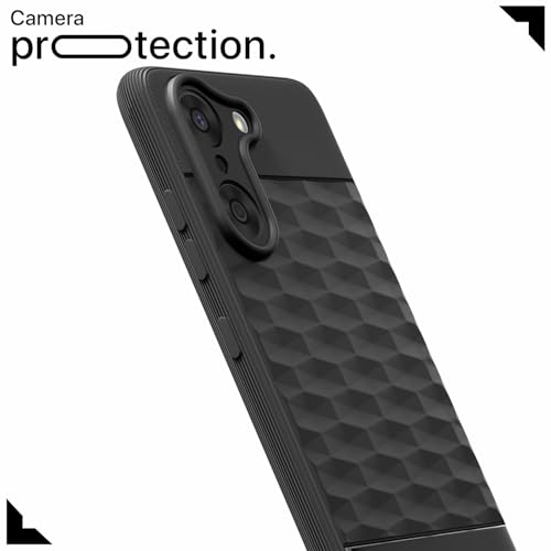Image of Pikkme Back Cover for Oneplus Nord CE 5 5G Camera Protection 3D Hexa Cube Design Silicone Protective Bumper Case (Black)