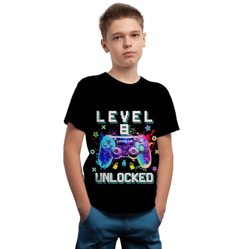 Boys Girls 3D Graphic Printed T-Shirts,Kids Cool Crewneck Short Sleeve Tops Tee Shirt Tshirt for Teens 6-16 Years2