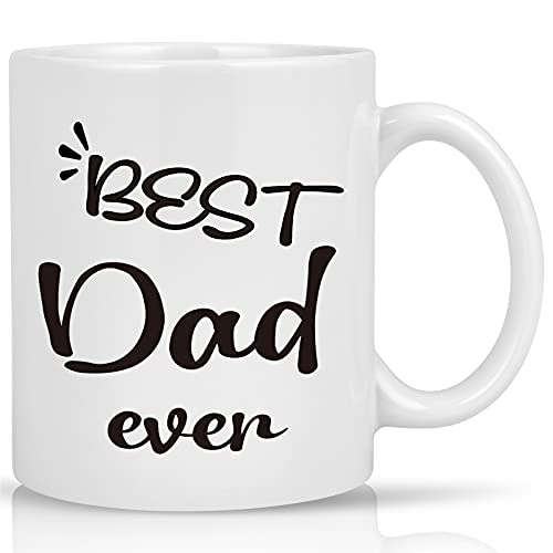 NY Gifts for Dad, Best Dad Ever Coffee Mug, Funny Mug for Dad, Birthday Gift for Dad, Dad Gift from Daughter Son on Father s Day, Christmas, Birthday, 11 Oz White