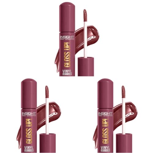 Image of INSIGHT Gloss Up Lip Color - Barely There | High-Gloss Finish | Non-Transfer | Smudge Proof | Rich Pigmentation | Lightweight, Long-Lasting Formula | All-Day Comfortable Wear (4g) (Pack of 3)