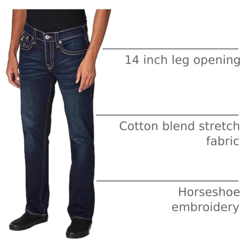 Image of True Religion Men's Ricky Straight Leg Jeans with Back Flap Pockets - Mens Jeans