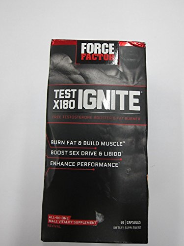 Force Factor Test Ignite Testosterone Booster & Fat Burner, 60 Capsules