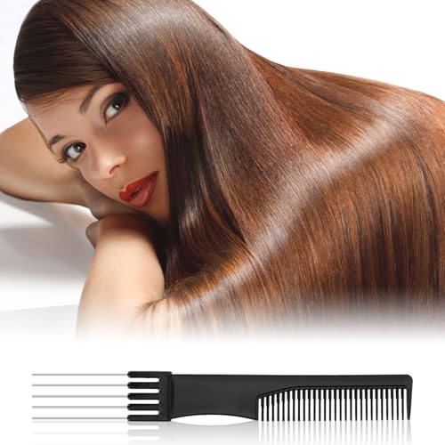 Conjunto de 2 peines metálicos para peinar y separar cabello miniatura 3
