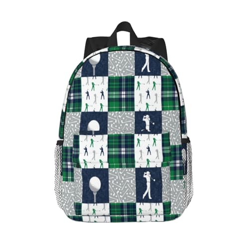 Golf Backpack, Golf Laptop Backpack Cute Funny Sports Golf Ball Casual Daypack Travel Backpack Bag