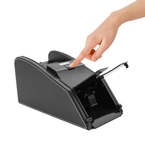 XUFOPLY Automatic Card Shuffler Machine, 2in1 Auto Electronic Card Casino Shuffler Portable Casino Card Shuffler Electric Shuffle Tool for Paper Cards Plastic Cards
