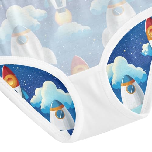 ZZKKO Pizza Slices Cheese Girls Underwear Toddler Panties for Girls Comfort Brief Size 2T-8Y4