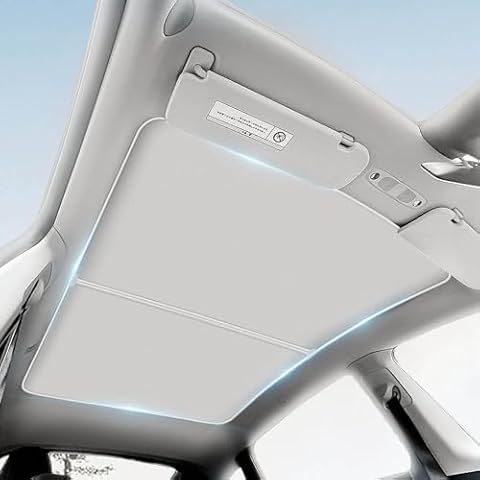 TSELLER for Tesla Model Y Sunshade Roof Sunroof Shade Upgrade 3.0 Accessories 2025 2024 2023 2022 2021 2020(Ice Grey) Cover